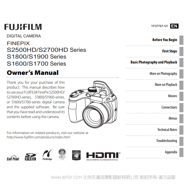 富士 Finepix S2500HD S2700HD S1800 S1900 S1600 S1700 Series 英文版 owner's manual 用戶(hù)手冊(cè) 說(shuō)明書(shū)下載 使用手冊(cè) pdf 免費(fèi) 操作指南 如何使用 快速上手