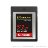 閃迪 SDCFE-512G-ZN4IN 至尊超極速™ CFexpress™ Type B 存儲(chǔ)卡 SanDisk 產(chǎn)品 CFE512GB  512 GB  尼康D6  佳能R5 1DX3  C300M3 閃存 內(nèi)存