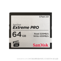 SanDisk閃迪 SDCFSP-064G-Z46D CF卡64G 525M 內(nèi)存卡CFAST2.0高速 單反相機存儲卡 4K攝影卡 1DX2 XC10 XC15