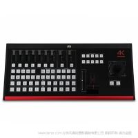 天影視通 TYST 切換臺(tái) 4K-ULTRA HD 電源鍵 1個(gè)。 背光功能鍵 72個(gè) T-bar推子1個(gè) 帶切換狀態(tài)指示云臺(tái)遙桿 1個(gè) 音量鍵 9個(gè)