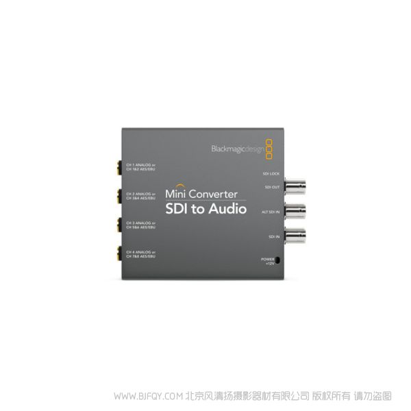 BMD Mini Converter SDI to Audio SD或HD格式(較高可達(dá)1080p60)的SDI信號源上進(jìn)行音頻解嵌的理想之選